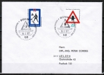 Bund 665 + 666  als portoger. MiF mit 10 + 20 Pf Verkehrsschilder auf Inlands-Sonderstempel-Brief bis 20g von 1971