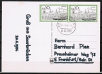 Bund 787 als portoger. MeF mit 2x 30 Pf Saarbrücken auf Inlands-Postkarte von 1982-1993