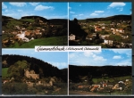 Ansichtskarte Oberzent / Gammelsbach mit 4 Ortsansichten, gelaufen 1979, Motive etwas dunkel ...
