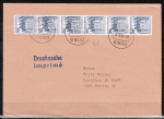 Bund 913 als portoger. MeF mit 6x 10 Pf B+S - Serie Letterset (aus Rolle) auf Inlands-Drucksache bis 20g von 1989-1993