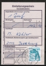 Bund 915 als portoger. EF mit grüner 40 Pf B+S - Marke aus Rolle auf Einlieferungsbescheinigung für einen Nachnahme-Brief von 1979-1982