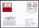 Bund 919 als Privat-Ganzsachen-Umschlag mit eingedruckter Marke 190 Pf B+S + 200 Pf B+S als Marke als Eil-Einschreibe-Brief mit SST von 1977/Ank.