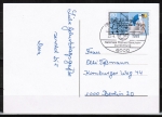 Bund 1275 als portoger. EF mit 6o Pf Jugend 1986 auf Inlands-Postkarte mit SST von 1989