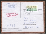 Bund ATM 1 - Marke zu 230 Pf als portoger. EF auf Päckchen-Adresse von 1981 / Ersttag 2.1.1981