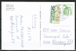 Bund ATM 1 - Marke zu 10 Pf mit 50 Pf-Briefmarke auf Inlands-Postkarte von 1982-1993
