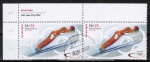 Bund 2239 als waagerechtes lose gestempeltes Paar 2x 56 Cent Sport 2002 / Ski-Springer aus Schalter-Bogen in einwandfreier Erhaltung