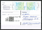 Bund 3561 als portoger. MeF mit 2x 80+40 Cent F�r den Umweltschutz als Kehrdruck-Paar auf Prio-Postkarte von 2020-2021, codiert