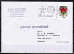 Bund 2968 als portoger. EF mit 58 Cent Blumen aus Rolle auf Auslands-Infobrief 16g von 2012 nach Dänemark, codiert