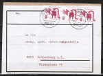 Bund 699 als portoger. MeF mit 3x 40 Pf Unfallverhtung aus Rolle auf Inlands-Brief-Adresse (50-100g) von 1974-1978