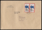Bund 1425 als portoger. MeF mit 2x 80 Pf Friedrich Silcher auf Auslands-Drucksache 50-100g von 1989-1993 nach sterreich, AnkStpl., 14x20 cm