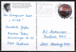 Bund 1627 als portoger. EF mit 60 Pf Globus auf Inlands-Postkarte von 1992-1993