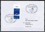 Bund 722 als (portoger. ?) EF mit 60 Pf Schwimmen aus dem Oly-Satz vom Juni 1972 auf Oly-SST-Brief (wohl bis 20g) vom August/Sept. 1972