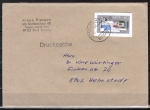 Bund 1321 als Ganzsachen-Ausschnitt 60 Pf Europa 1987 als portoger. EF auf Inlands-Drucksache bis 20g von 1989-1993