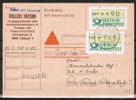 Bund ATM 1 - Marken zu 90 und 140 Pf als portoger. MiF auf Nachnahme-Postkarte von 1982/1983