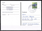 Bund 3468 Skl. (Mi. 3481) als portoger. EF mit 60 Cent Kornblume als Skl.-Marke auf Inlands-Postkarte von 2019-heute, codiert