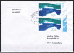 Bund 1989 als portoger. MeF mit 2x 110 Cent Meeresschutz auf Inlands-Kompakt-Brief 20-50g von 1998, codiert