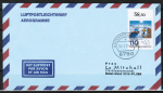 Bund 1100 als portoger. EF mit 110 Pf Polarforschung auf Aerogramm von 1981 / Ersttag in die USA - OHNE rckseitige Code-Stempelchen, ohne Text
