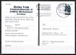 Bund 1934 - 100 Pf SWK "Goethe/Schiller" als Ganzsachen-Postkarte DPB C3 : großer Wecker, Durchstich oben, 2000 gelaufen, codiert