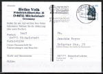 Bund 1934 - 100 Pf SWK "Goethe/Schiller" als Ganzsachen-Postkarte DPB C3 : groer Wecker, Durchstich oben, 2000 gelaufen, codiert