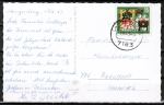 Bund 409 als portoger. EF mit 15 Pf Wohlfahrt 1963 / Wolf+7Geislein auf Inlands-Postkarte von 1963-1965