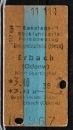 Bahn-Fahrkarte: Sonntags-Rckfahrkarte Babenhausen - Erbach, von 1956