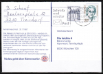 Bund 913 als portoger. MiF mit 10 Pf B+S - Serie Buchdruck aus Rolle + 50 Pf Frauen-Serie auf Inlands-Postkarte von 1987-1993