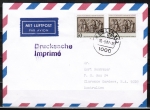 Berlin 784 als portoger. MeF mit 2x 50 Pf Ansiedlung der Böhmen auf Luftpost-Drucksache bis 20g von 1987 von Berlin nach Australien