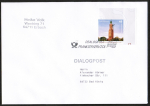 Bund 2612 als portoger. EF mit 45 Cent Leuchtturm Bremerhaven Oberfeuer auf Inlands-Dialogpost 14x20 cm bis 50g von 2016-2022, 20 cm lang