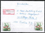 Bund 1508 als portoger. MeF mit 2x 100 Pf Rennsteiggarten auf VGO-Einschreib-Brief bis 20g vom März 1991