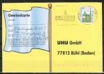 Bund 1406 als portoger. EF mit 100 Pf SWK "Alttting" aus Rolle auf Inlands-Postkarte von 1997-2002, codiert