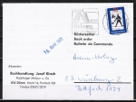 Bund 665 als portoger. EF mit 10 Pf Schülerlotse auf Bücherzettel-Postkarte von 1971