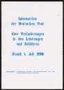 DDR - Original-Gebührenheft des VGO-Tarifs vom 1.7.1990 - 31.3.1991