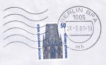 Berlin 794 C/o.g. - 50 Pf SWK oben geschnitten aus MH als portoger. EF auf VGO-Brief bis 20g von 1990-1991 im Ankauf gesucht !