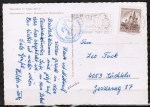 Ansichts-Postkarte mit 1,- Schilling-Marke und Sondertarif-Stempel von Riezlern / Kleinwalsertal wohl von 1965 nach West-Deutschland