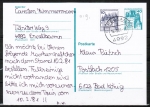 Bund 913 u.g. als portoger. MiF mit 10 Pf B+S unten geschnitten im Buchdruck als Zusatz auf 40 Pf B+S GA-Pk von 1979-1982