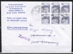 Bund 913 o.g./u.g.-Paare als portoger. MeF mit 3x 10 Pf B+S oben/unten-geschnittene Paare Buchdruck auf Inlands-Drucksache von 1991