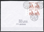 Bund 1139 als berfrank. MeF mit 4x 35 Pf B+S - Serie aus Bogen auf C6-Brief bis 20g mit Ersttags-Tagesstempel vom Juni 1982