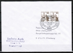 Bund 917 als portoger. MeF mit 2x brauner 60 Pf B+S als waagr. Bogen-Paar auf Ausl.-Brief 20-50g mit ESST von 1977 nach Schweden