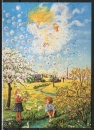Ansichtskarte von Ursula Hegewald - "Der Frühling ist über dem Land"