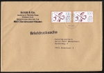 Bund 1612 als portoger. MeF mit 2x 100 Pf Adam Riese auf Briefdrucksache 50-100g von 1992, 14x20 cm