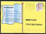 Bund 1498 völlig überfrankiert auf Inlands-Postkarte vom August 1997, codiert