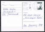Bund 1341 als portoger. EF mit 60 Pf SWK aus Rolle - auf Postkarte - Marke verschnitten !