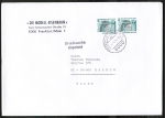 Bund 1342 als portoger. MeF mit 2x 80 Pf SWK aus Rolle auf Ausl.-Drucksache 50-100g von 1989-1993 nach Polen, AnkStl. 14x20 cm