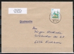 Bund 1406 als portoger. EF mit 100 Pf SWK "Alttting" C/o.g. aus Nasskl.-MH auf Inl.-Drucksache 20-50g von 1989-1993