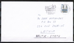 Bund 1665 als portoger. EF mit 200 Pf SWK aus Rolle auf Europa-Brief 20-50g von 1993-1997 n. Litauen, AnkStpl.
