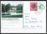 Bund 618 als portoger. MiF mit 30 Pf Hölderlin auf Bild-Ganzsachen-Postkarte B+S 50 Pf - 1996 verwendet