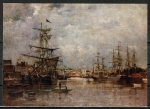 Ansichtskarte von Stanislas Lepine (1836-1892) - "Der Hafen von Cean" (Louvre)