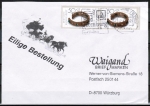 Bund 1333 als portoger. MeF mit 2x 50 Pf Wohlfahrt 1987 auf Inlands-Brief bis 20g vom August 1989