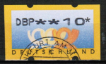 Bund ATM 3.1 - mit DBP-Eindruck - Marke zu 10 Pf sauber gestempelt Frankfurt ohne Datum