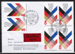 Bund 753 als portoger. MeF mit 6x 40 Pf Dt.-Franz. Zusammenarbeit auf Inlands-Eilbrief bis 20g mit ESST von 1973, AnkStpl., 1 Stempel verwackelt